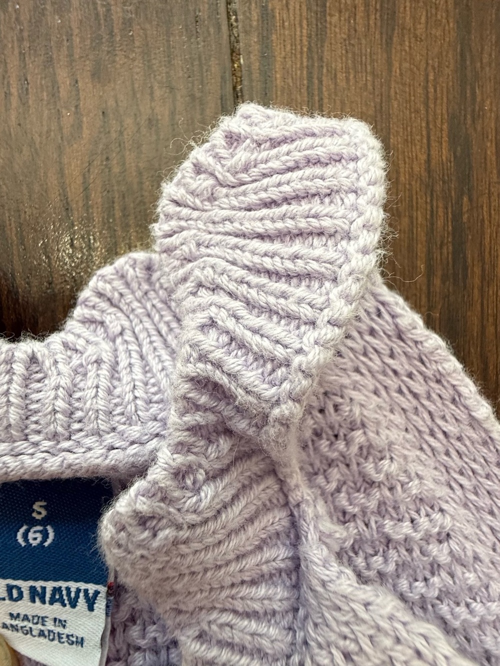 Old Navy Light Lavender Crochet Knit Halter Top girls size small (6) - Picture 3 of 6